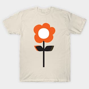 Retro Flower Orange T-Shirt